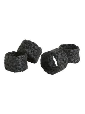 H&M 4-pack Jute Napkin Rings in Gray
